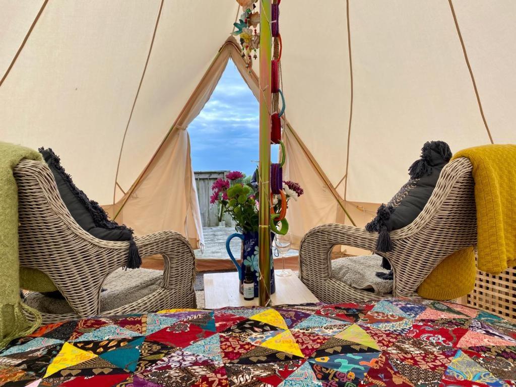 Coastal Stay Bell Tent Porthgain Buitenkant foto